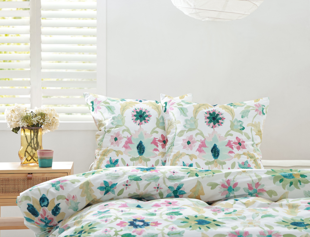 MM Linen Freya Reversible Duvet Cover Set | Cotton Percale image 5